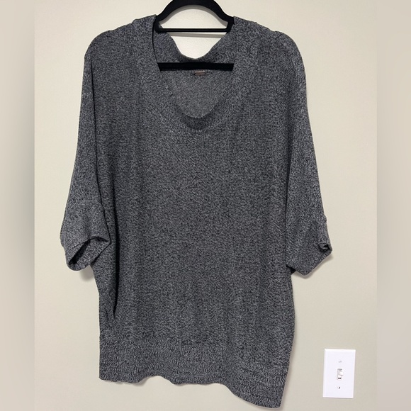 Poof! Tops - Poof dolman sleeve black/Gray Knit Sweater